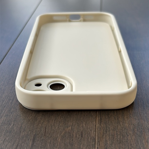 iPhone 14 PLUS Cream White Sherpa Phone Case, Winter Beige Cozy Accessory Tech - Picture 6 of 7